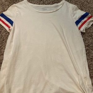 old navy red white and blue basic tee